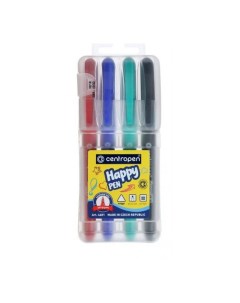 Фломастеры 4 цвета Happy Pen Centropen