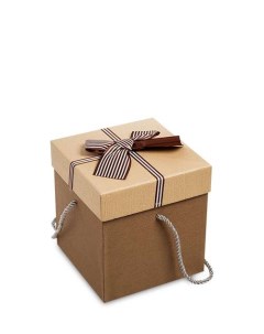 Коробка подарочная Куб цв коричн беж WG 21 1 A 113 301224 Арт-ист