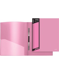 Папка скоросшиватель А4 450мкм Juicy внешний внутренний карман розовая Devente