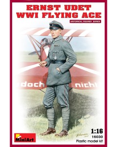 Сборная модель 1 16 Эрнст Удет Германский лётчик ас Первой мировой войны 16030 Miniart