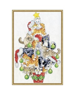 Набор для вышивания Рождественская елка из кошек 3419 Design works