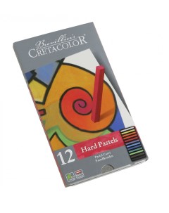 Набор необоженной сухой пастели PASTEL CARRE 12 цветов Cretacolor