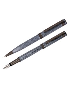 Набор Stellato ручка перьевая черная 0 8мм и ручка шариковая синяя 1мм Delucci