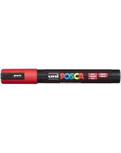 Маркер перманентный Uni Posca 1 8 2 5мм овальный красный 1 штука Uni mitsubishi pencil