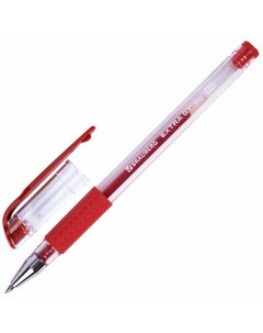 Ручка гелевая с грипом EXTRA GT КРАСНАЯ стандартный узел 0 5 мм линия 0 35 Brauberg