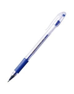 Ручка гелевая синяя 0 5мм Hi Jell Grip грип 157330 Crown
