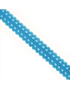 Резинка бельевая ажурная цвет S162 ярко голубой 20 мм x 100 м Tby