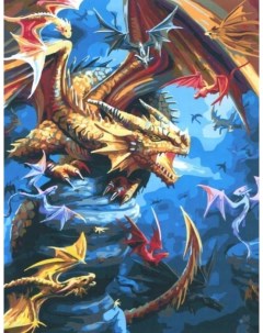 Картина по номерам Драконье царство холст на подрамнике 40х50 см GX34413 Paintboy