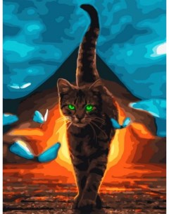 Картина по номерам Египетский кот холст на подрамнике 40х50 см GX44301 Paintboy