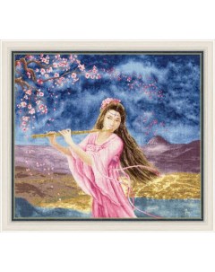 Набор для вышивания МГ 023 Девушка с флейтой Золотое руно