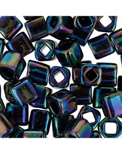 Бисер Япония Cube 2 4 мм 5 штх5 г 0086 темно фиолетовый Toho
