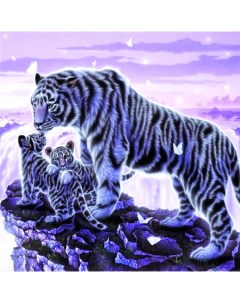 Алмазная мозаика стразами Три тигра 00114018 30х30 см Ripoma