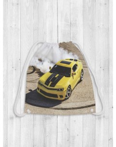Мешок для обуви детский Дым от автомобиля желтый Joyarty