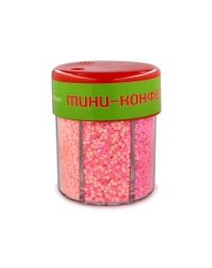 Мини конфетти для декора ЗВЕЗДОЧКИ с дозатором 80Г 6 ЦВЕТОВ розовый 8 Hobby time