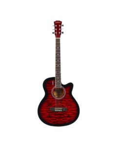 Акустическая гитара с анкером глянцевая Липа 4 4 40дюйм E4030 Огонь Elitaro
