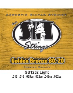 Струны для акустической гитары GB1252 Golden Bronze Light 80 20 12 52 Sit strings
