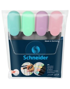 Набор маркеров текстовыделителей 4 цвета 1 5 мм Job пастельные тона в прозрачн Schneider