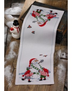 Набор для вышивания дорожки Снеговик арт 75 3656 Permin