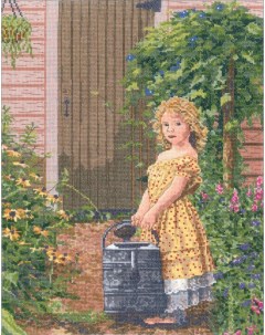 Набор для вышивания Дочь садовника размер 30 х 40 см Janlynn