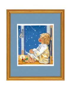 Набор для вышивания крестом Мальчик смотрящий на звезды арт 94 059 Eva rosenstand