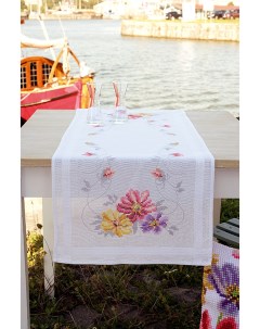 Набор для вышивания дорожки Красочные цветы арт PN 0156656 Vervaco