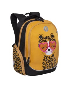 Рюкзак школьный RG 368 1 2 черный желтый Grizzly
