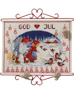 Набор для вышивания календаря Рождественский календарь арт 34 7807 Permin