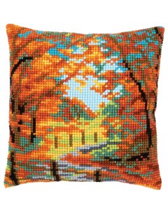 Набор для вышивания подушки Осенний пейзаж арт PN 0155863 Vervaco
