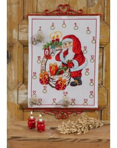 Набор для вышивания календаря Санта Клаус арт 34 3266 Permin