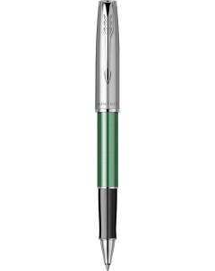 Ручка роллер Sonnet Essentials Green SB Steel CT цвет чернил black перо F в под Parker