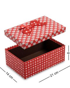 Коробка подарочная Прямоугольник цв красн бел WG 14 2 B 113 301889 Арт-ист