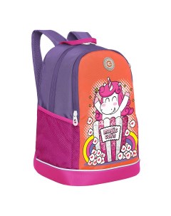 Рюкзак школьный RG 363 1 2 фиолетовый оранжевый Grizzly
