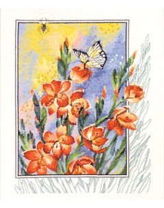 Набор для вышивания крестом Паучок бабочка в цветах арт 90 4180 Permin