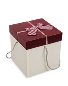 Коробка подарочная Куб цв бел бордов WG 33 3 A 113 301255 Арт-ист