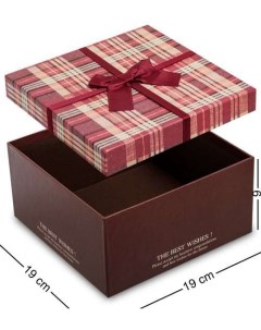 Коробка подарочная Квадрат цв бордовый WG 15 3 A 113 301207 Арт-ист