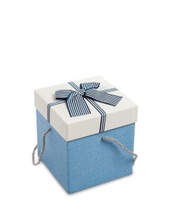 Коробка подарочная Куб цв голуб бел WG 10 1 B 113 301833 Арт-ист