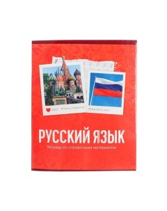 Тетрадь предметная Фото 48 листов в линейку Русский язык со справочным материалом о Calligrata