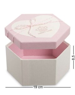 Коробка подарочная Шестиугольник цв бел роз WG 35 2 A 113 301262 Арт-ист