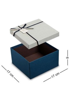 Коробка подарочная Квадрат цв син бел WG 58 1 B 113 301997 Арт-ист