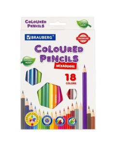 Набор цветных карандашей 18 цв арт 181657 3 набора Brauberg