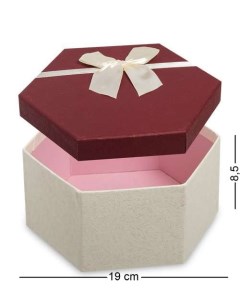 Коробка подарочная Шестиугольник цв бел борд WG 26 2 C 113 301934 Арт-ист