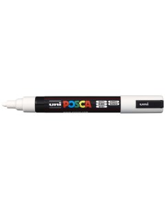 Маркер перманентный Uni Posca 1 8 2 5мм овальный белый 1 штука Uni mitsubishi pencil