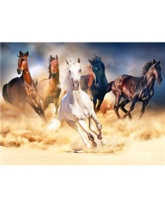 Алмазная мозаика стразами Бегущие лошади 00114691 30х40 см Ripoma