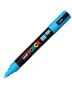 Маркер Uni POSCA PC 5M 1 8 2 5мм овальный голубой light blue 8 Uni mitsubishi pencil