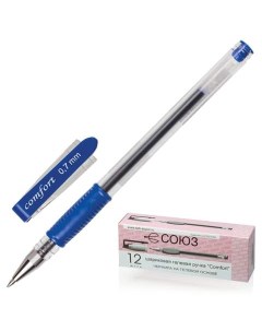 Ручка гелевая Comfort 141943 синяя 0 4 мм 12 штук Союз