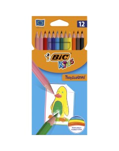 Карандаши цветные Kids Tropicolors Коробка x12 Bic