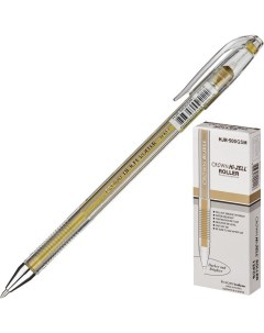 Ручка гелевая Crown Hi Jell Metallic HJR500 З золотистая 0 7 мм 1 шт Malungma
