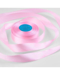 Лента атласная 25 мм х 33 2 м цвет светло розовый 067 Gamma