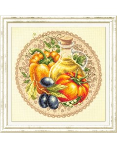 Набор для вышивания крестом Средиземноморский салат 54 01 27х27 см Чудесная игла