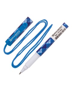 Ручка шариковая на шнурке Орнамент синяя в ассортименте Пифагор